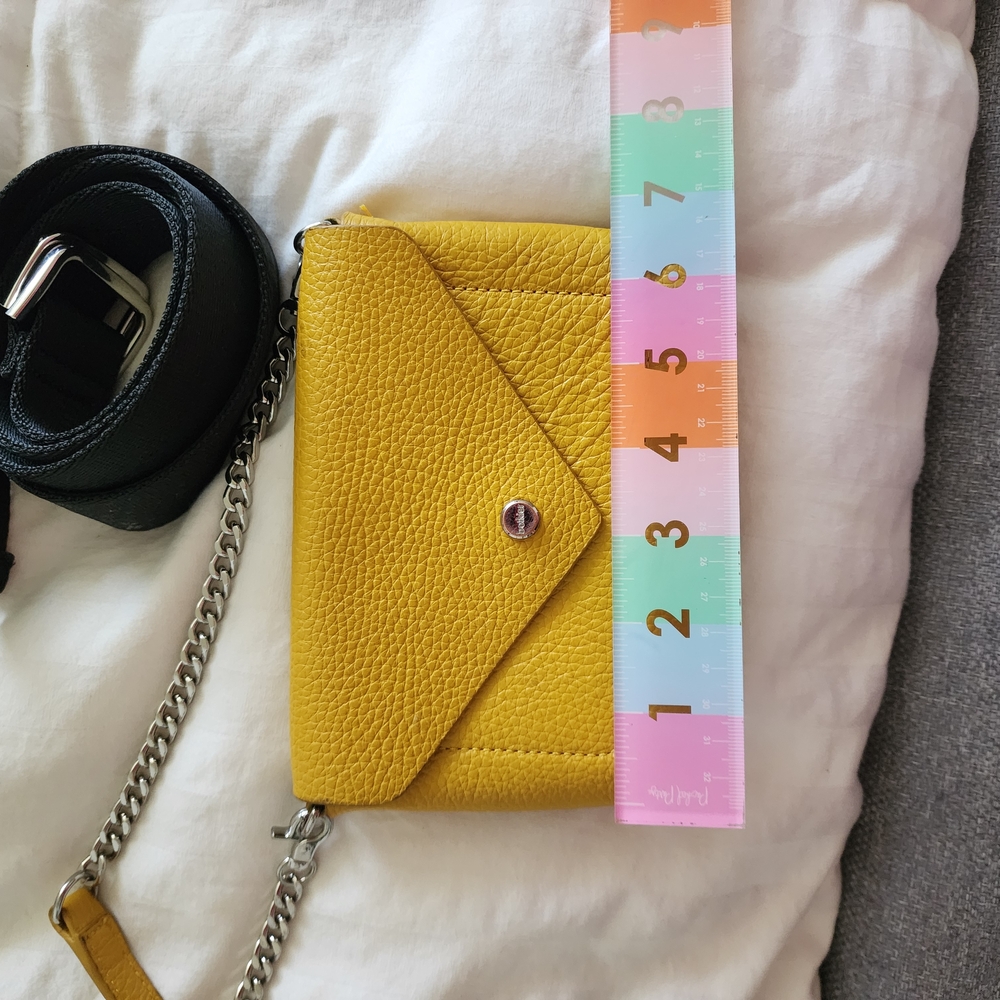 Yellow Leather Crossbody Bag/Belt Bag